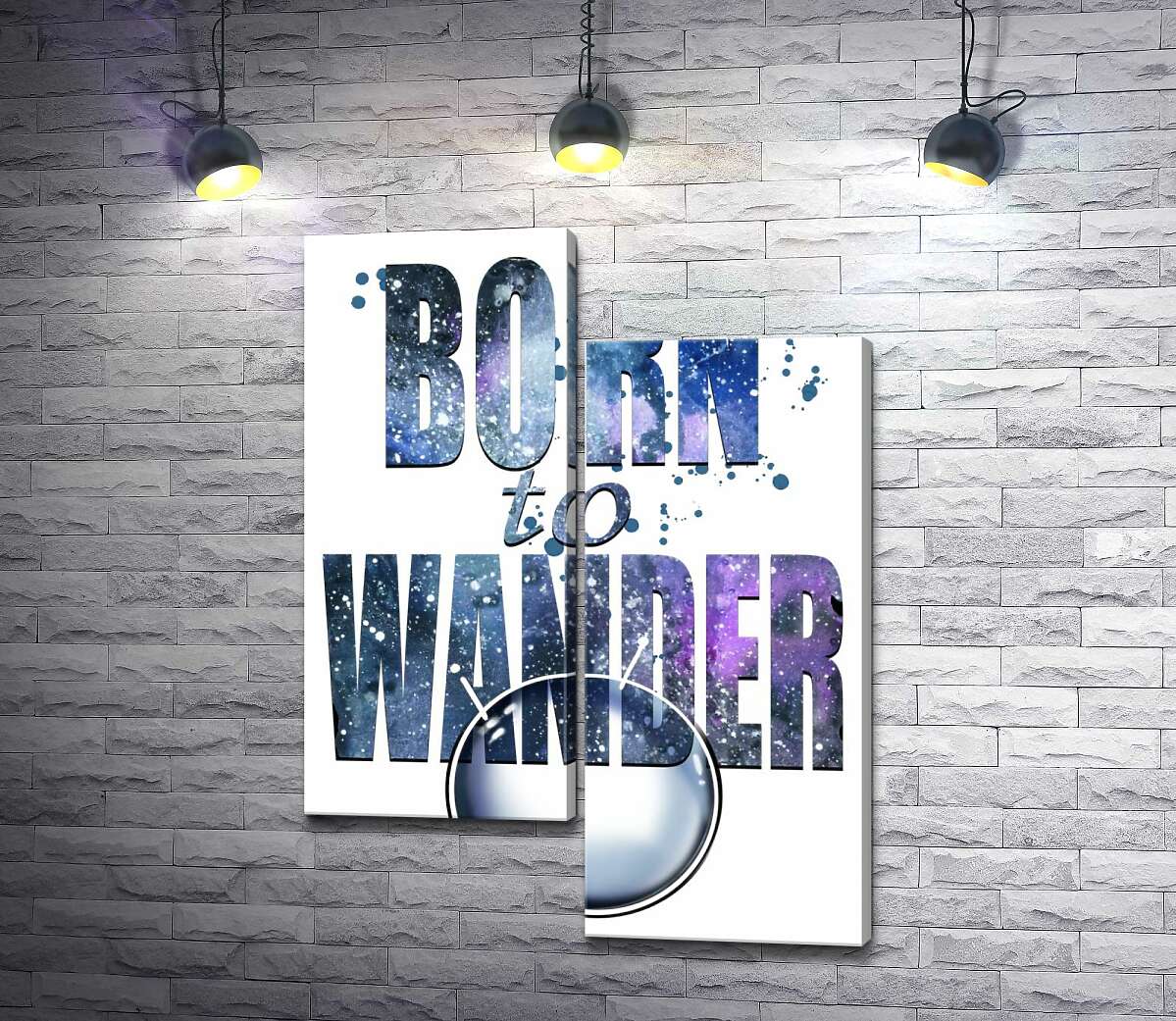

Модульная картина ArtPoster Космическая надпись "born to wander" 50x69 см Модуль №5