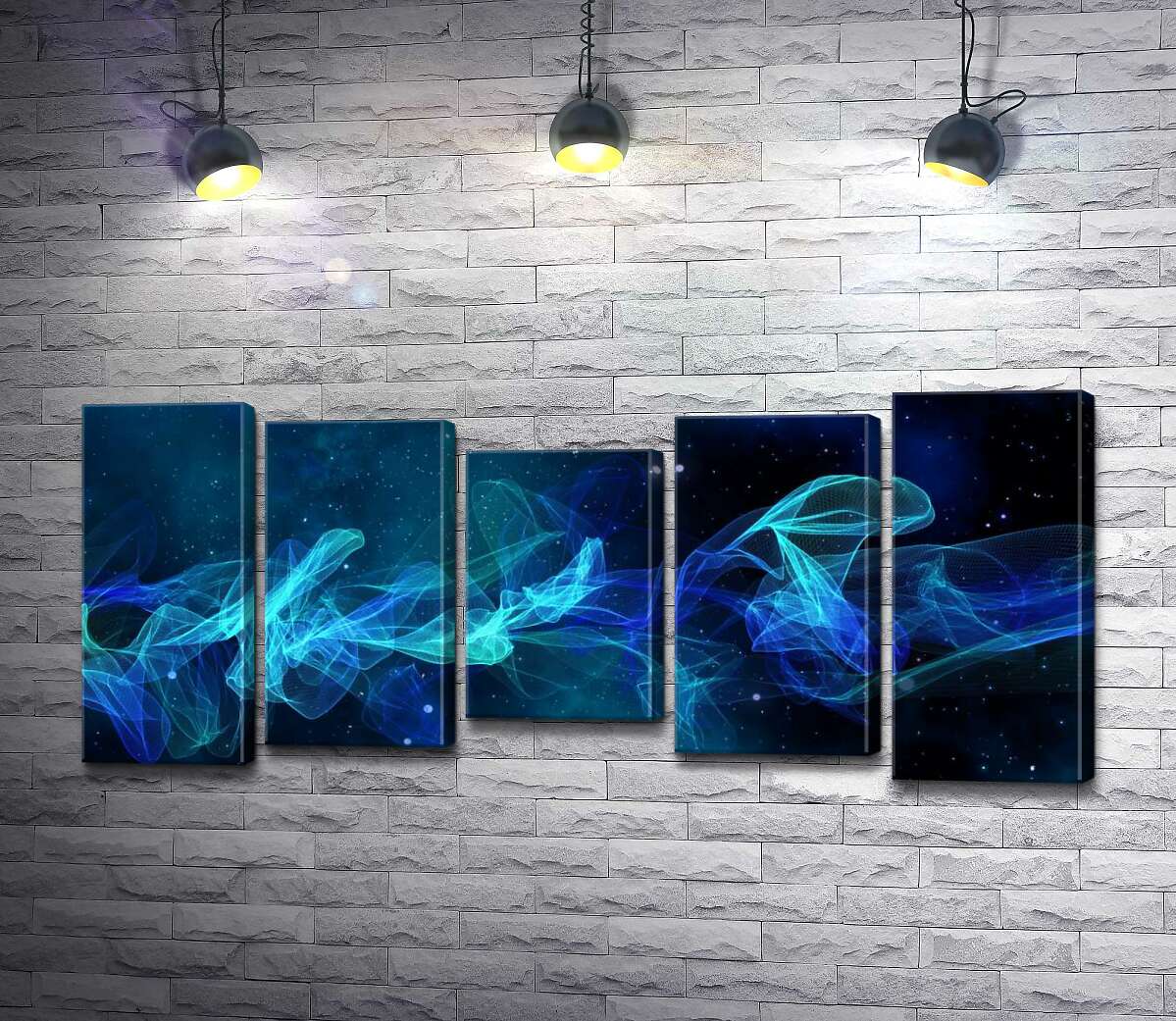 

Модульная картина ArtPoster Магическая дымка голубого дыма 100x47 см Модуль №28