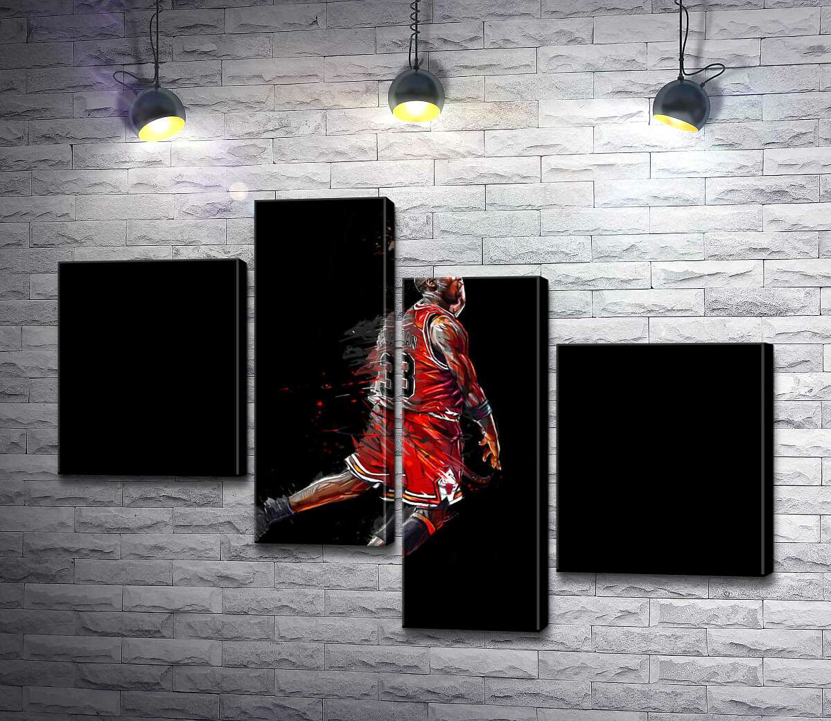 

Модульная картина ArtPoster Легендарный баскетболист, Майкл Джордан (Michael Jordan), в прыжке 100x71 см Модуль №20