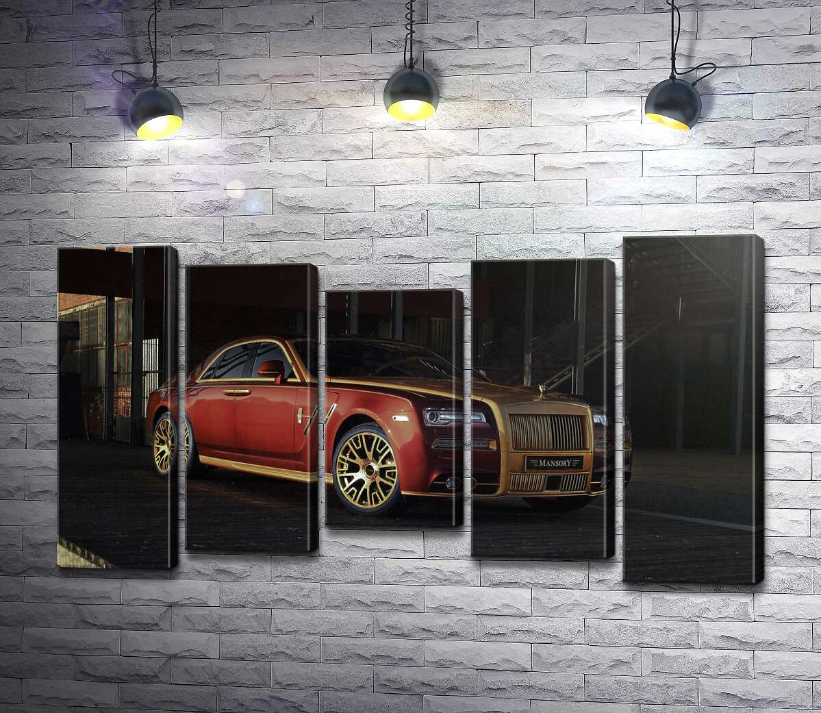 

Модульная картина ArtPoster Красные формы автомобиля седан Роллс-Ройс (Rolls-Royce Ghost) 100x58 см Модуль №28