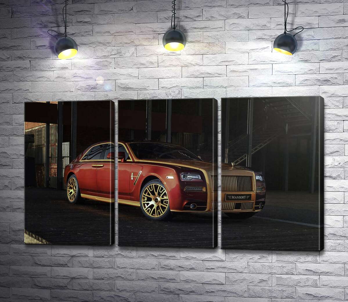 

Модульная картина ArtPoster Красные формы автомобиля седан Роллс-Ройс (Rolls-Royce Ghost) 60x34 см Модуль №11