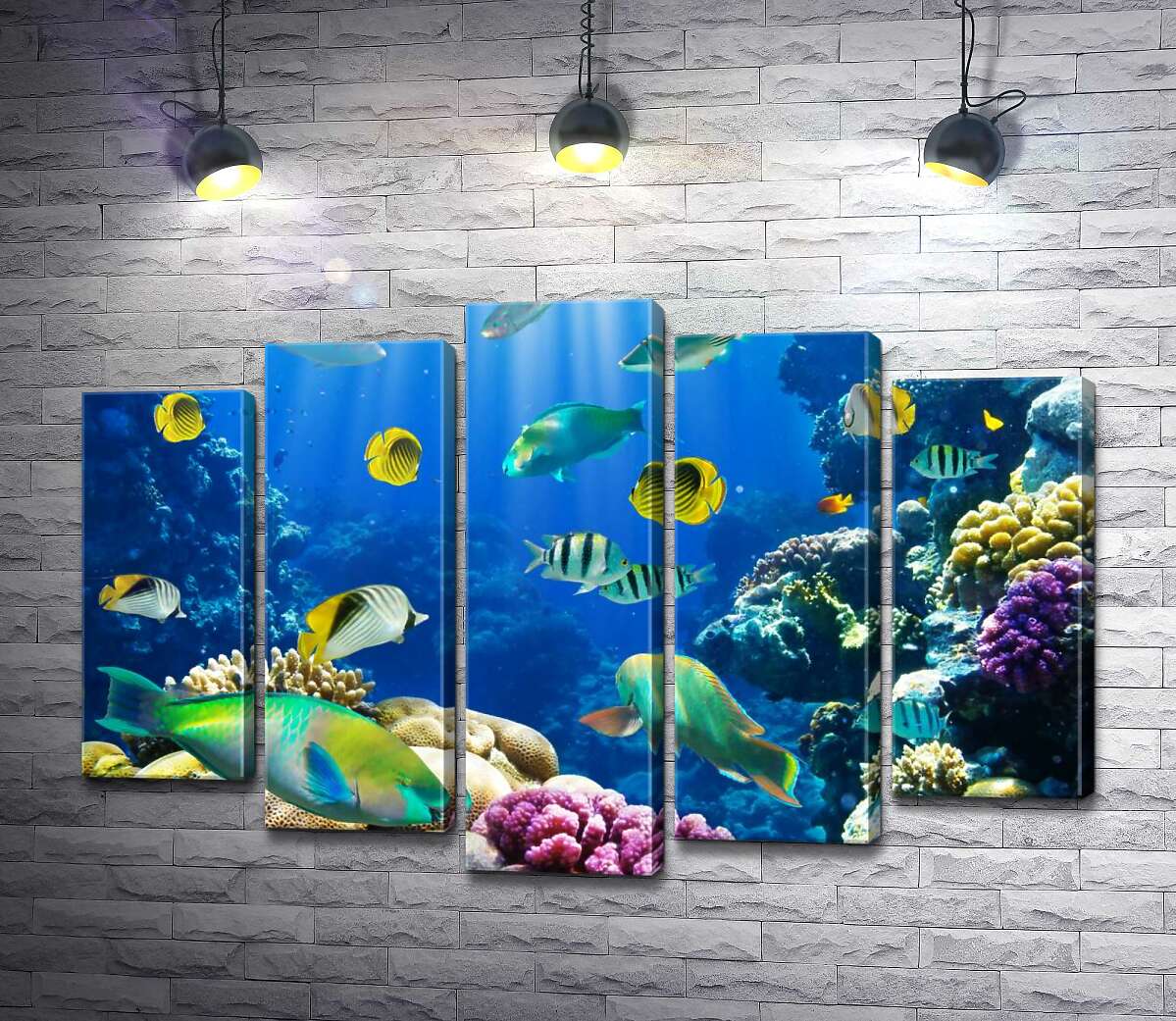 

Модульная картина ArtPoster Красота подводного мира рыб и кораллов 130x88 см Модуль №26