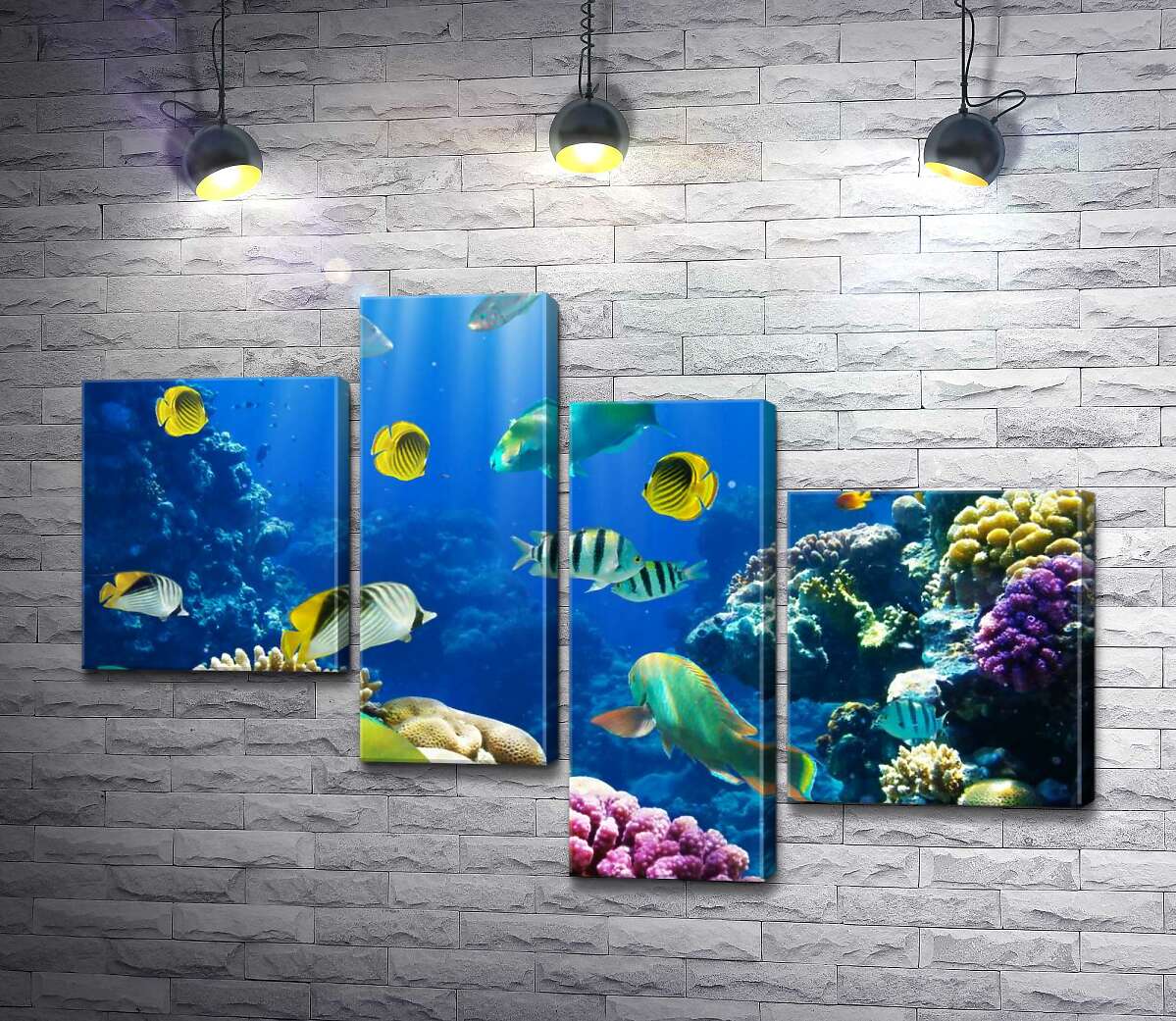 

Модульная картина ArtPoster Красота подводного мира рыб и кораллов 100x69 см Модуль №20