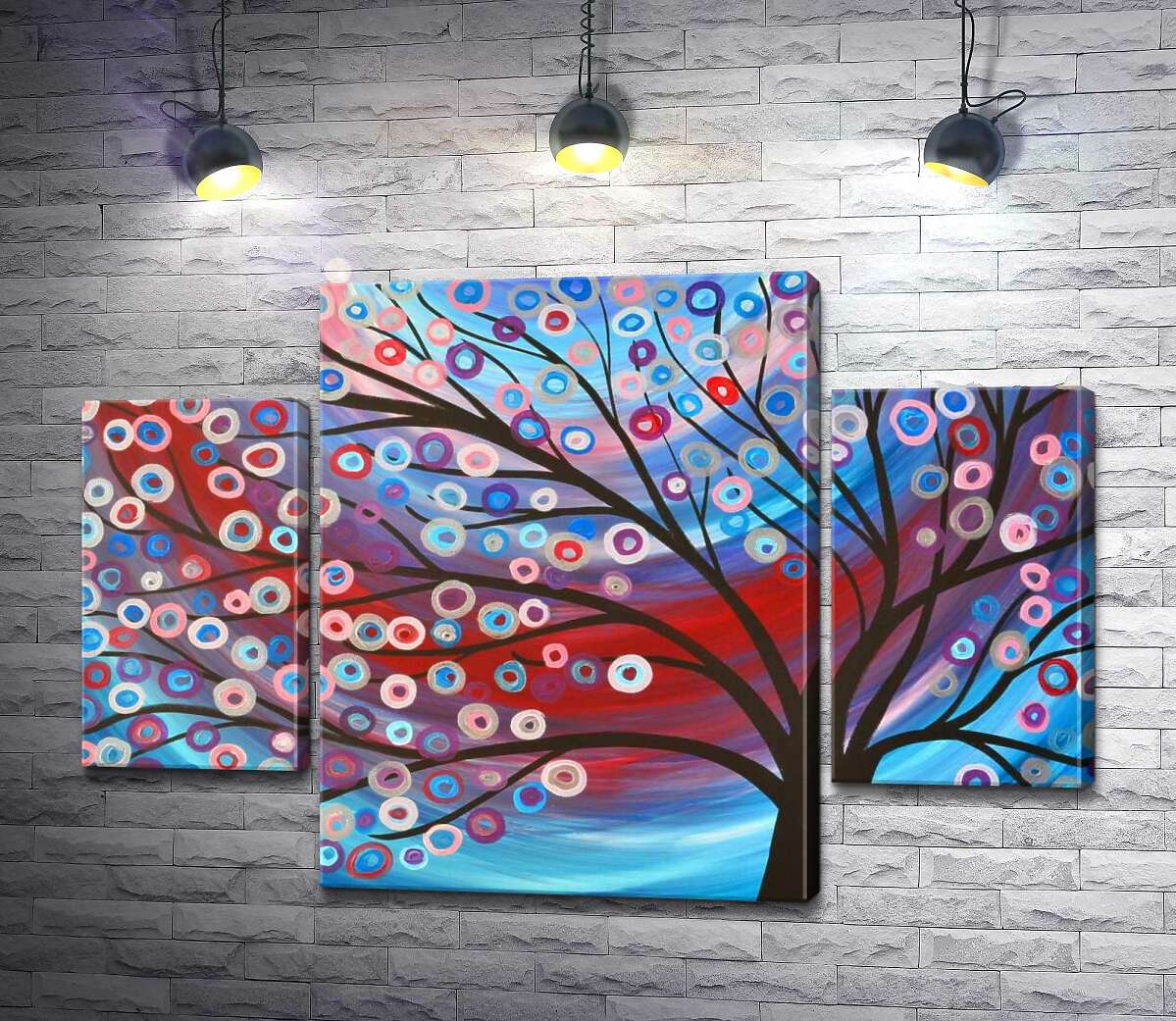 

Модульная картина ArtPoster Красочные завитки листьев на ветвистом дереве 80x55 см Модуль №7