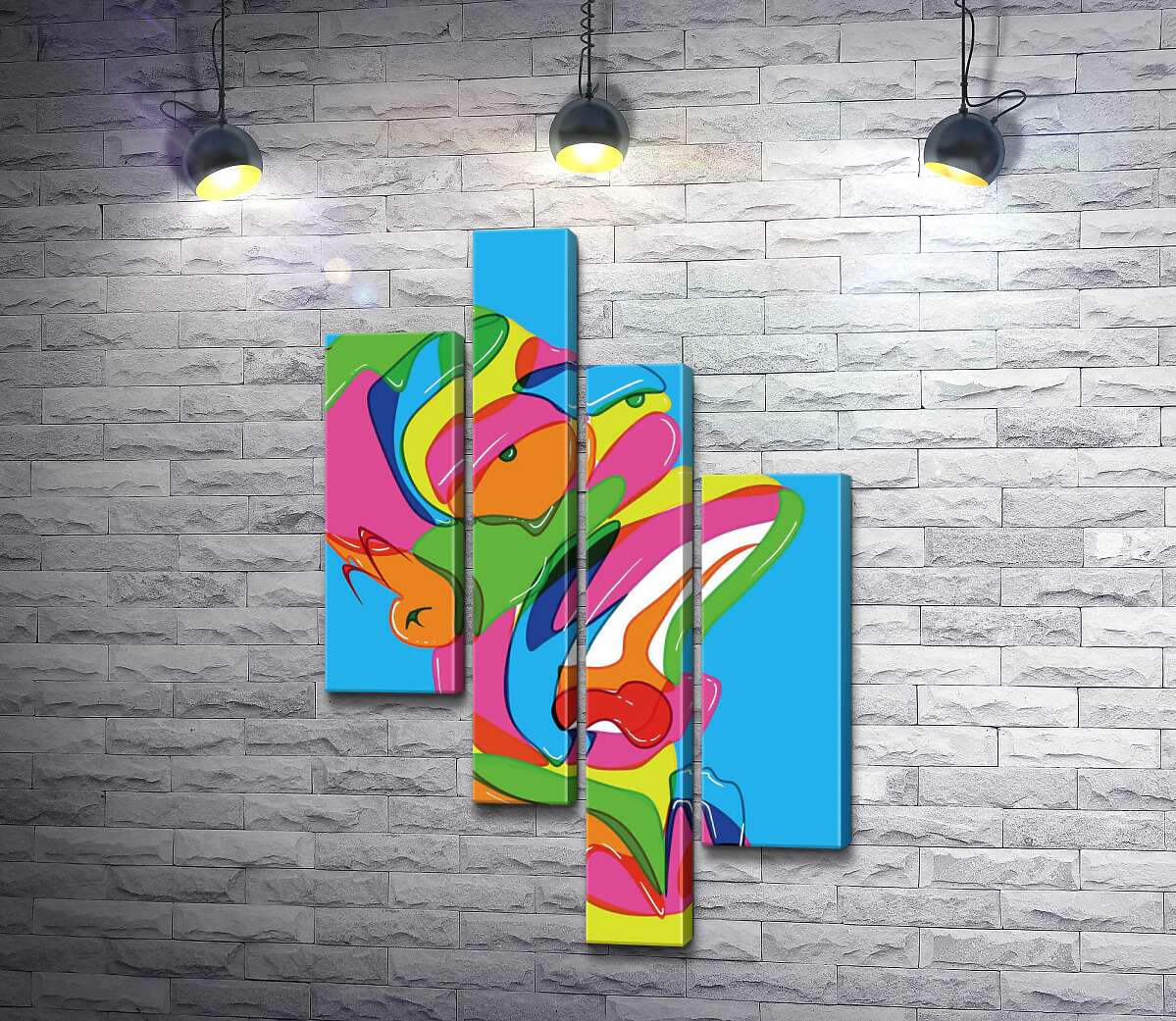 

Модульная картина ArtPoster Красочный Гомер Симпсон устал после рабочего дня 100x160 см Модуль №20