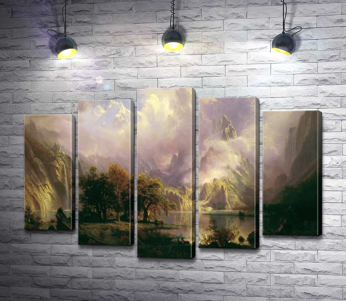 

Модульная картина ArtPoster Ландшафт каменистых гор (Rocky Mountain Landscape) – Альберт Бирштадт (Albert Bierstadt) 130x88 см Модуль №26