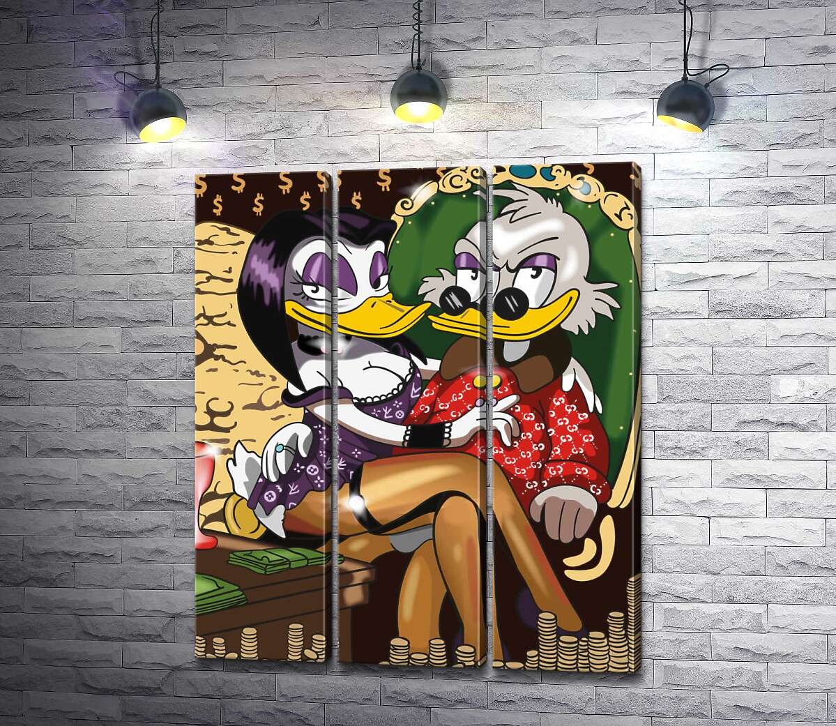 

Модульная картина ArtPoster Магика де Гипноз (Magica De Spell) соблазнительно сидит на руках у Скруджа МакДака (Scrooge McDuck) 132x163 см Модуль №11