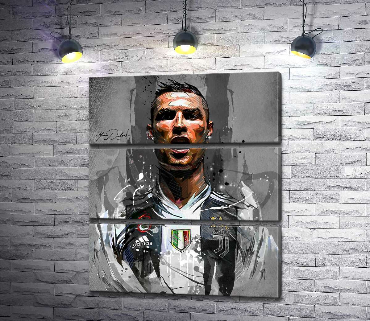 

Модульная картина ArtPoster Легендарный футболист Криштиану Роналду (Cristiano Ronaldo) в азарте игры 130x150 см Модуль №13