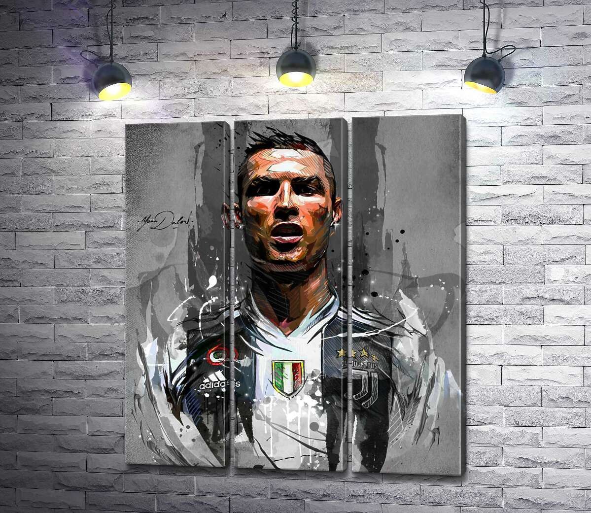 

Модульная картина ArtPoster Легендарный футболист Криштиану Роналду (Cristiano Ronaldo) в азарте игры 60x69 см Модуль №11