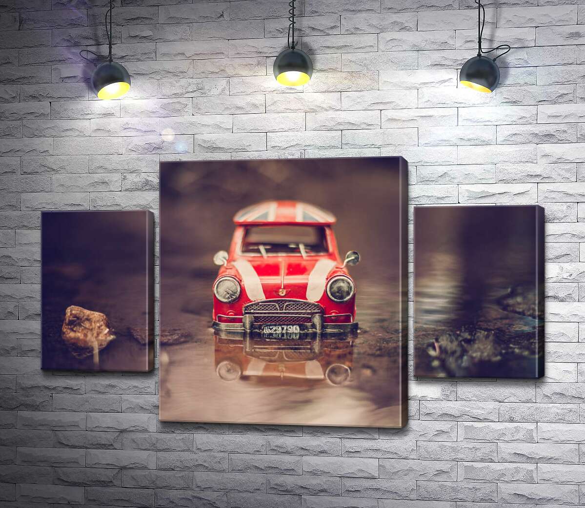 

Модульная картина ArtPoster Крошечное такси в лондонской луже 131x79 см Модуль №7
