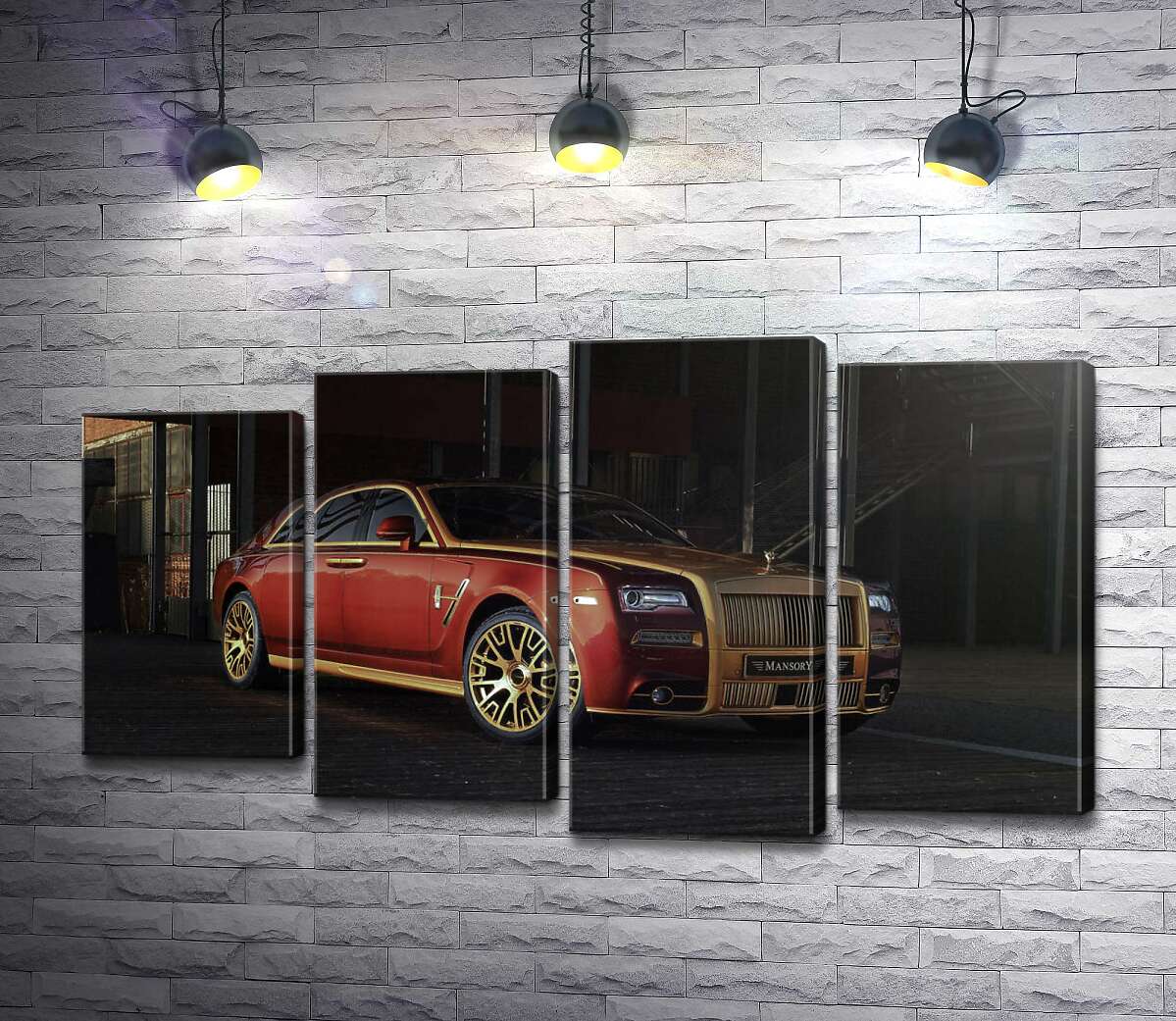 

Модульная картина ArtPoster Красные формы автомобиля седан Роллс-Ройс (Rolls-Royce Ghost) 80x47 см Модуль №21