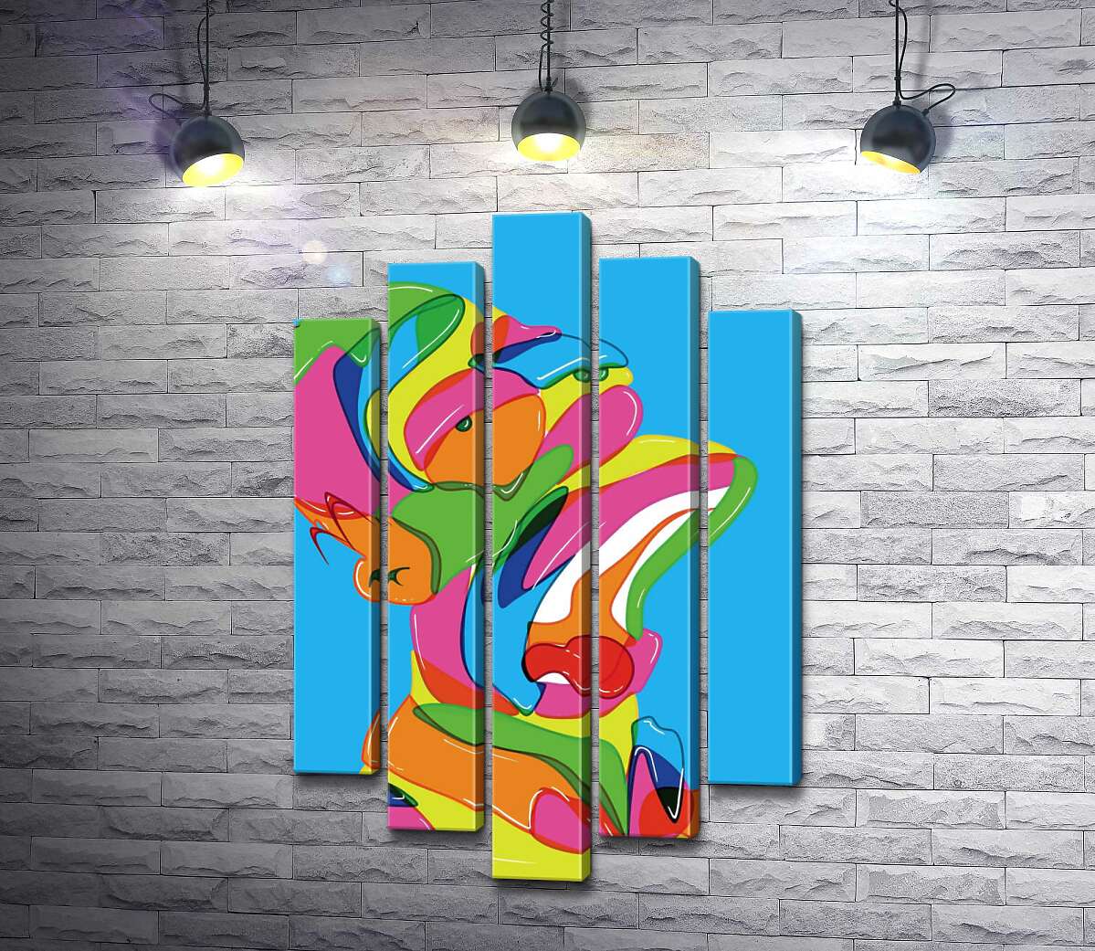

Модульная картина ArtPoster Красочный Гомер Симпсон устал после рабочего дня 130x207 см Модуль №26