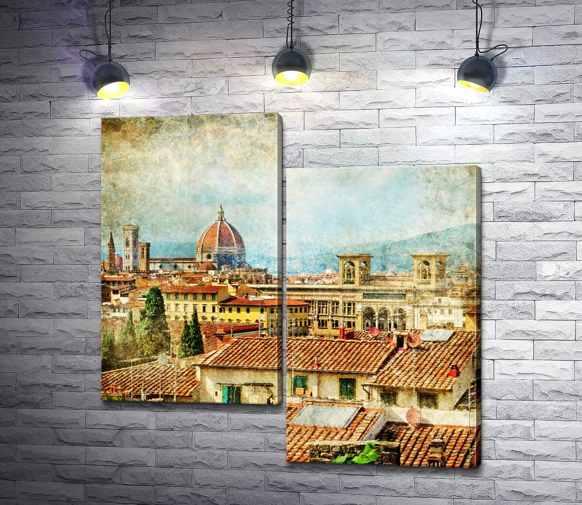 

Модульная картина ArtPoster Крыши Флоренции в лучах летнего солнца 100x100 см Модуль №5