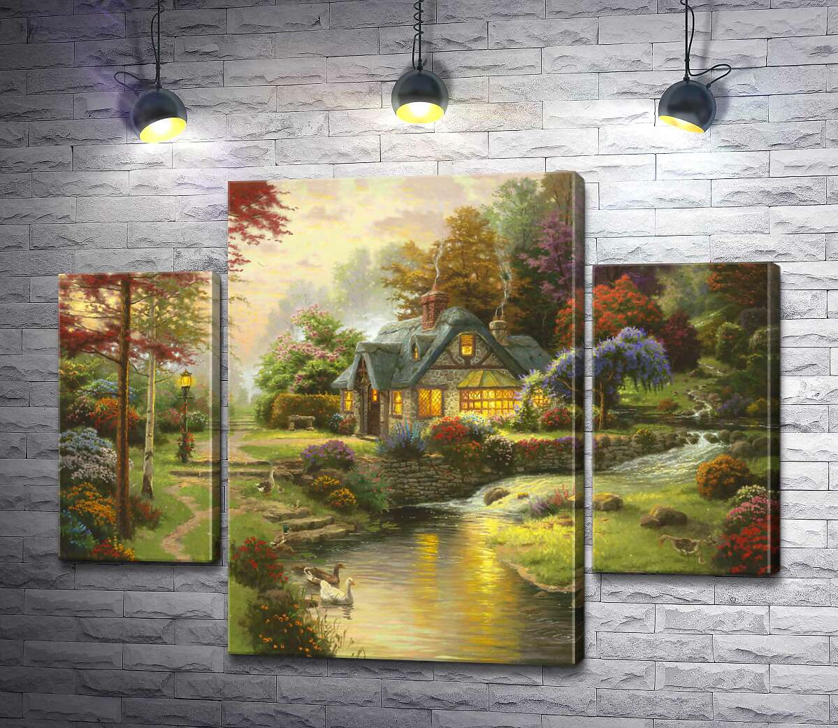 

Модульная картина ArtPoster Коттедж у спокойной воды (Stillwater Cottage) - Томас Кинкейд (Thomas Kinkade) 80x60 см Модуль №7