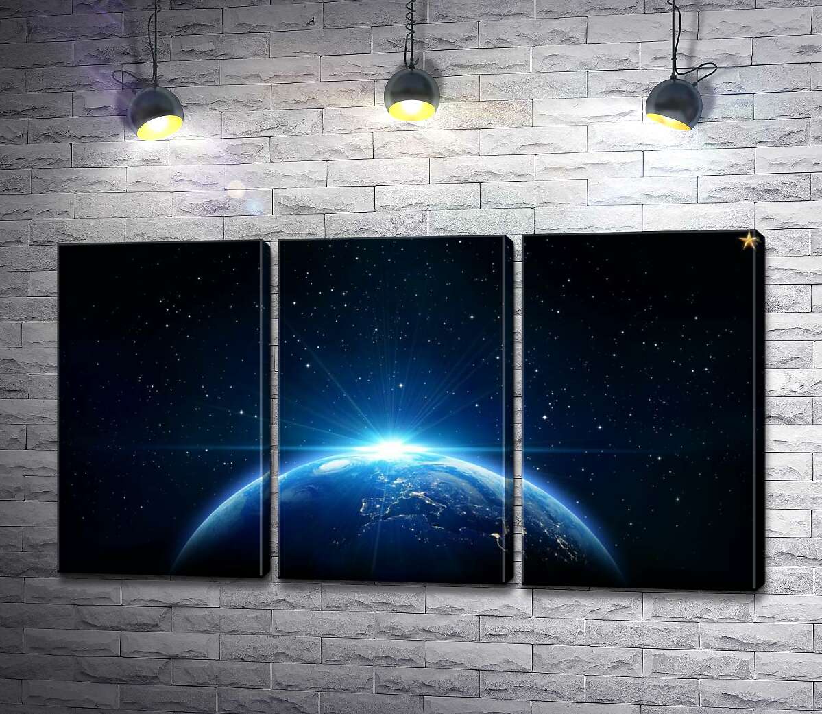 

Модульная картина ArtPoster Космическое утро над Землей 102x55 см Модуль №11