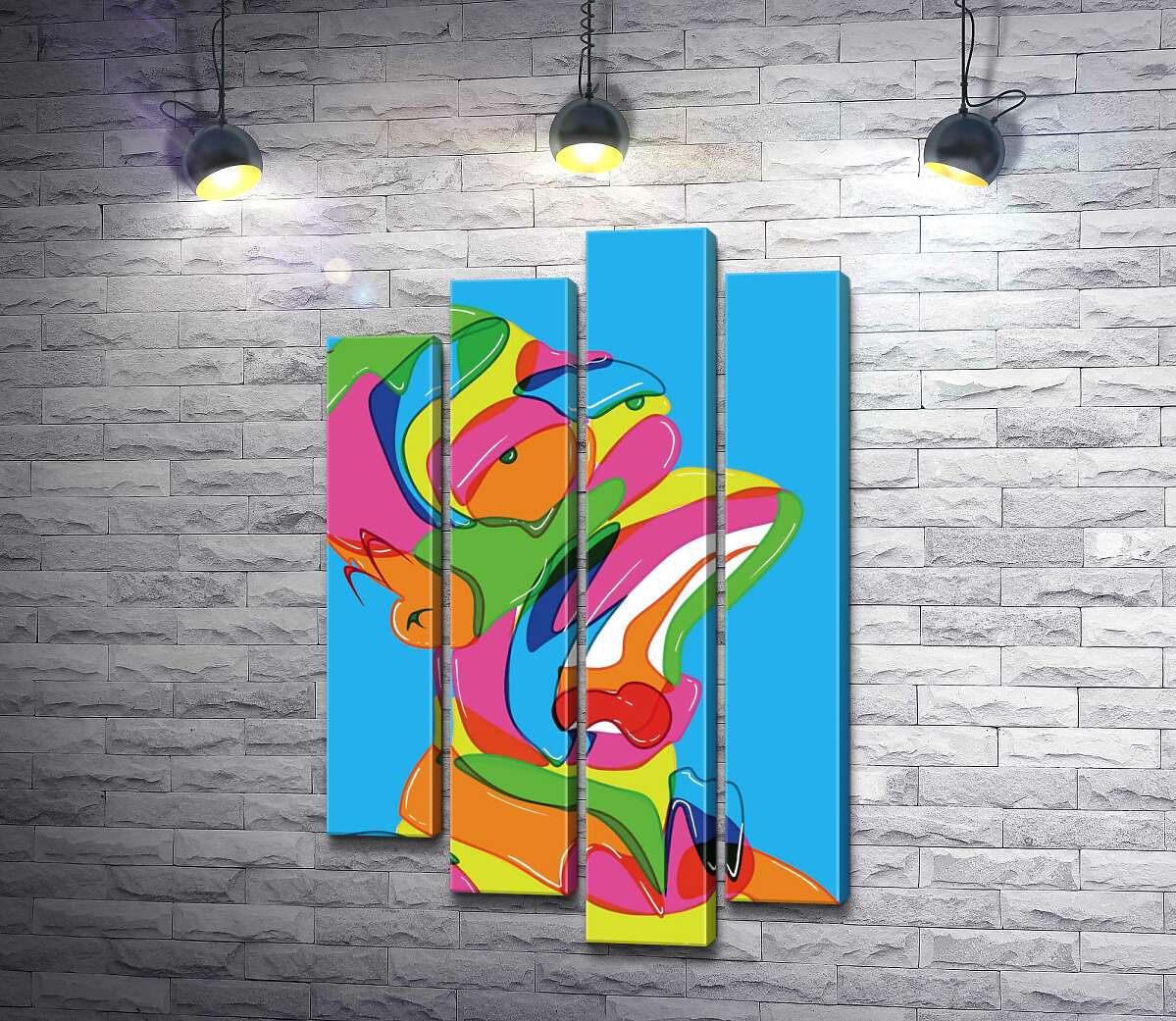 

Модульная картина ArtPoster Красочный Гомер Симпсон устал после рабочего дня 128x207 см Модуль №21