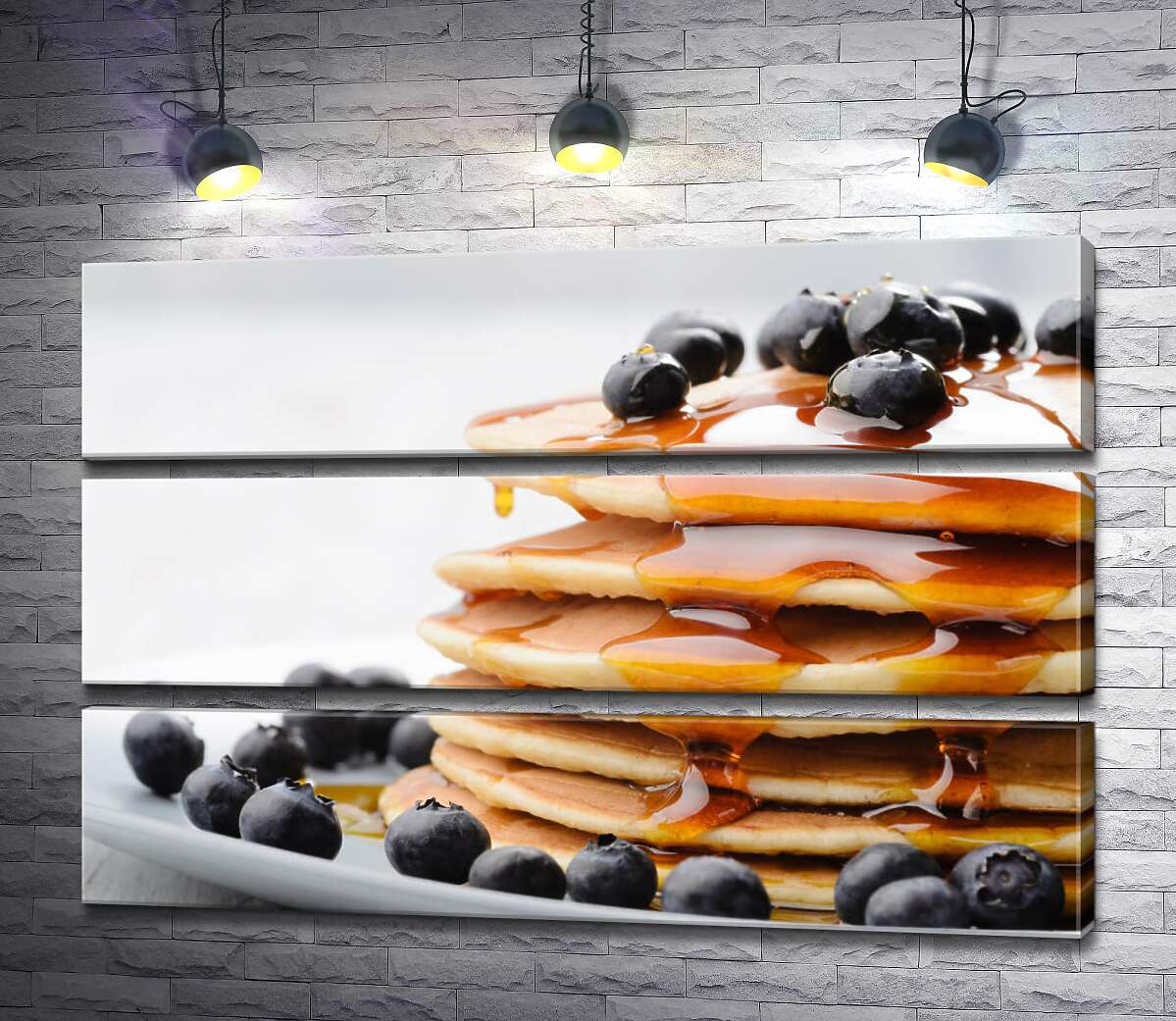 

Модульная картина ArtPoster Медовые панкейки со спелыми ягодами черники 130x87 см Модуль №13