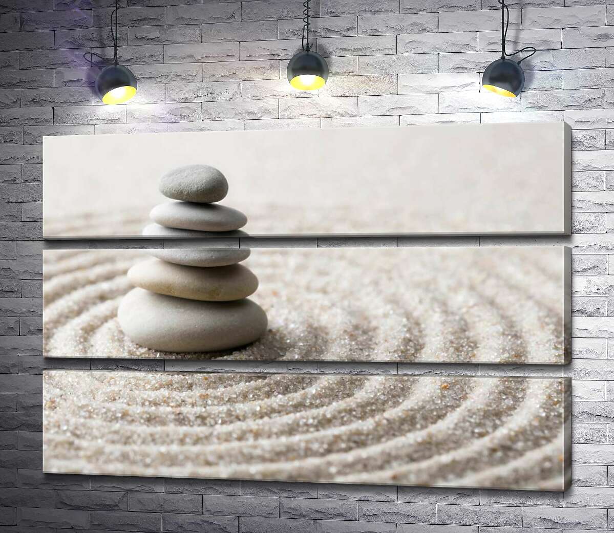 

Модульная картина ArtPoster Круги на песке вокруг плоских камней 130x87 см Модуль №13