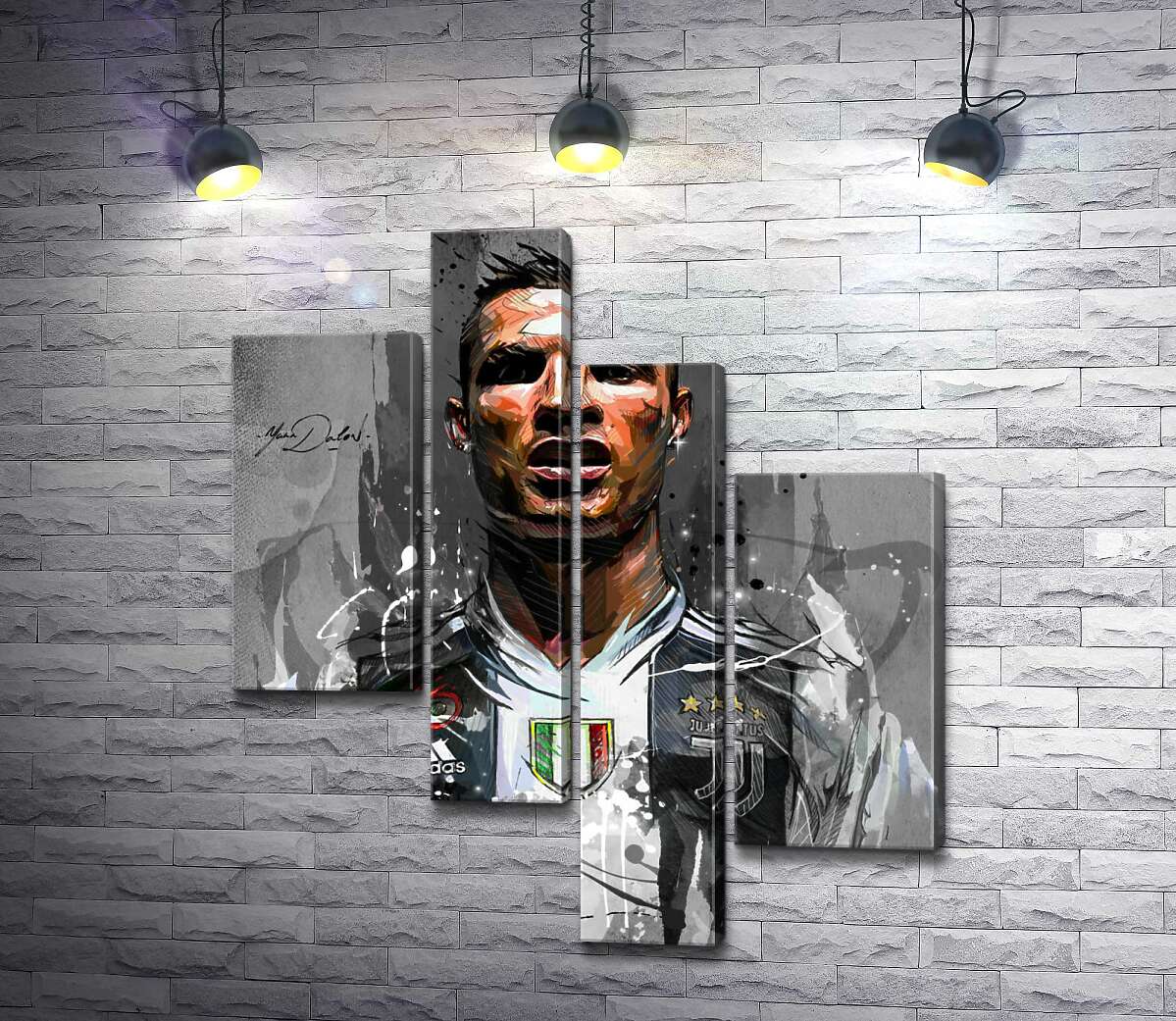 

Модульная картина ArtPoster Легендарный футболист Криштиану Роналду (Cristiano Ronaldo) в азарте игры 130x151 см Модуль №20