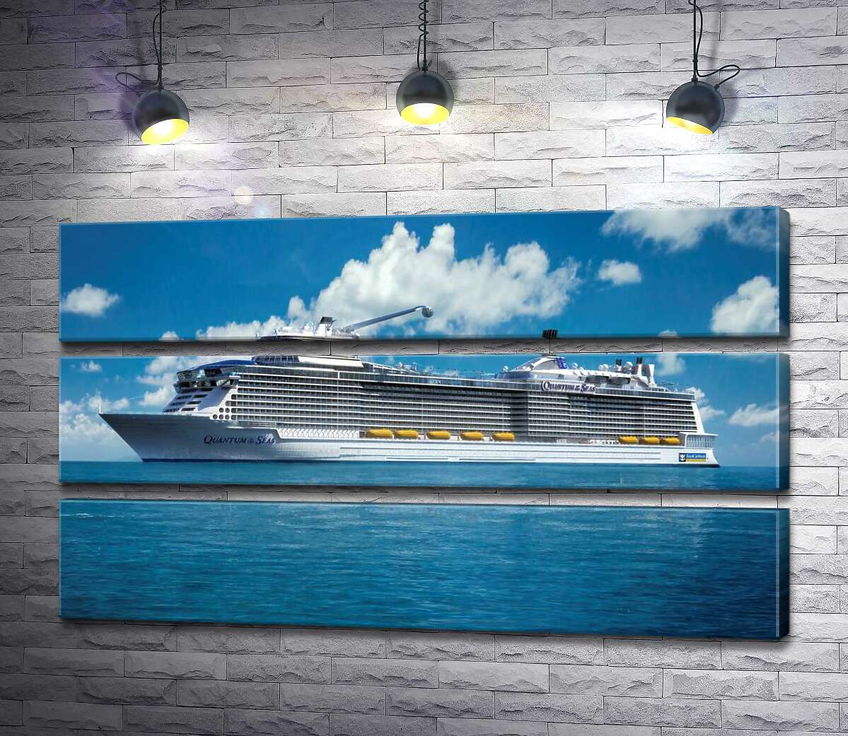 

Модульная картина ArtPoster Круизное судно "Quantum of the Seas" плывет спокойными водами океана 107x60 см Модуль №13