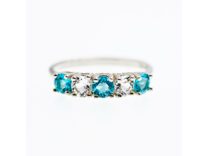 

Серебряное кольцо с топазом и бериллом Натуральный Sky Jewelry 003782