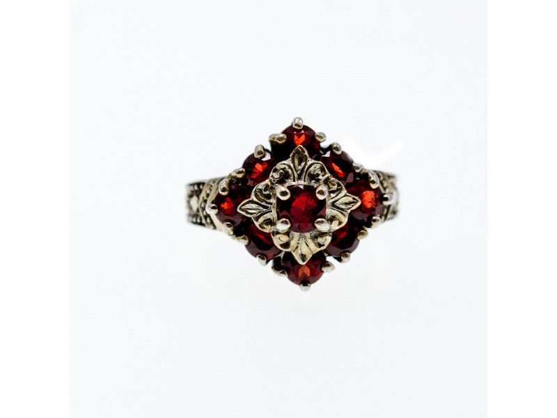 

Серебряное кольцо с камнями спессартин Натуральный Sky Jewelry 003679