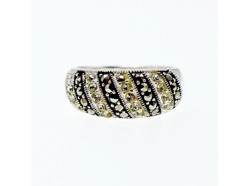 

Серебряное кольцо с марказитами и фианитами Натуральный Sky Jewelry 003682