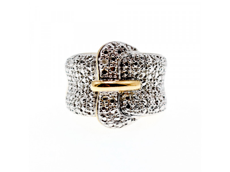 

Серебряное кольцо в позолоте Ремешок Sky Jewelry 003656
