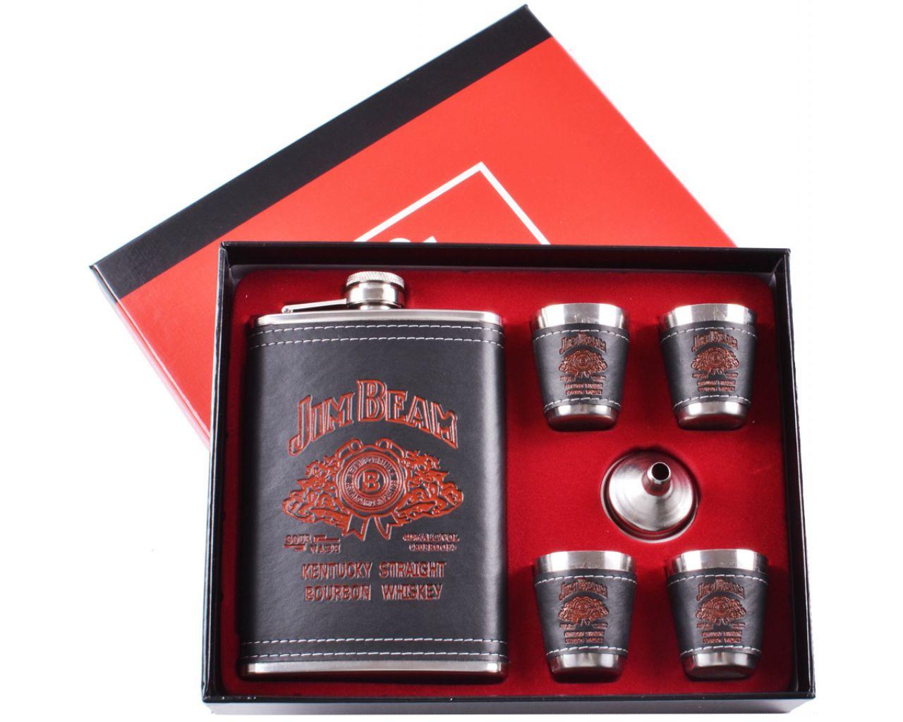 

Подарочный набор 6в1 фляга, рюмки, лейка "Jim Beam" TZ-3