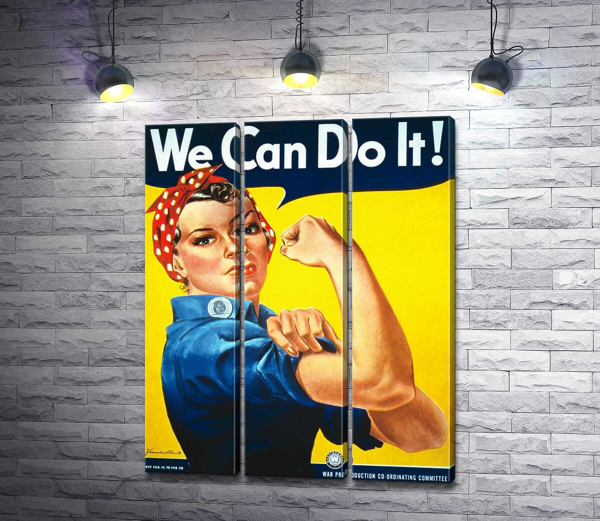 

Модульная картина ArtPoster Мы можем это сделать (We Can Do It) – Джей Говард Миллер (J. Howard Miller) 102x129 см Модуль №11