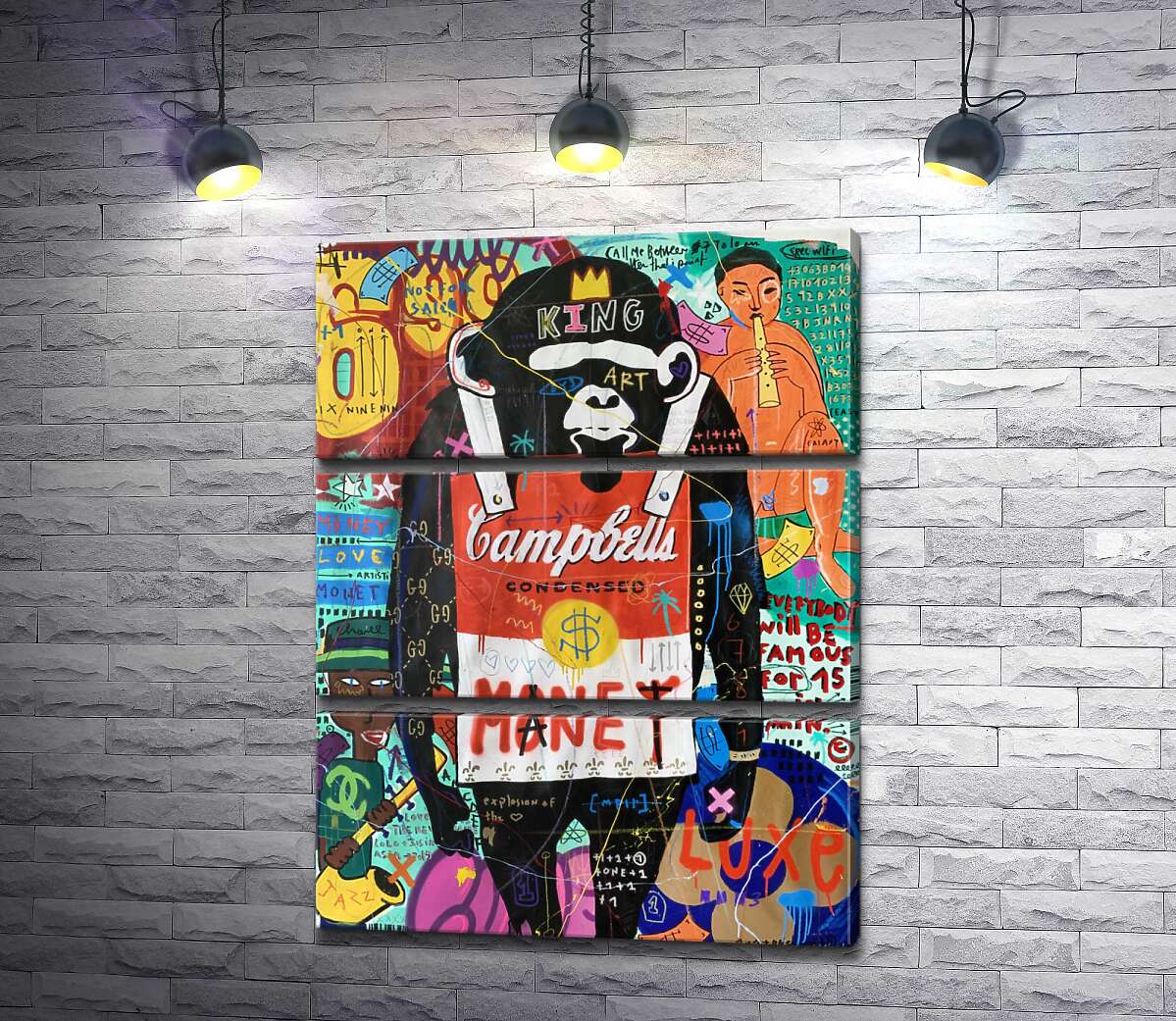 

Модульная картина ArtPoster Обезьяна с супом Кэмпбелл (Campbell's soup monkey) – Джисбар 130x171 см Модуль №13