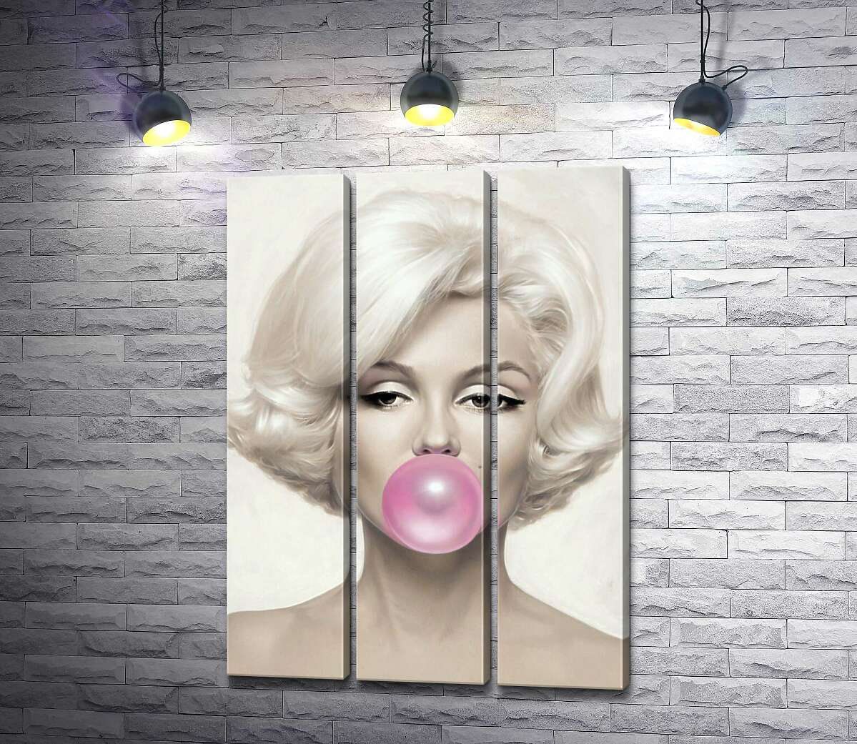 

Модульная картина ArtPoster Мэрилин Монро (Marilyn Monroe) надувает розовую жвачку 132x186 см Модуль №11