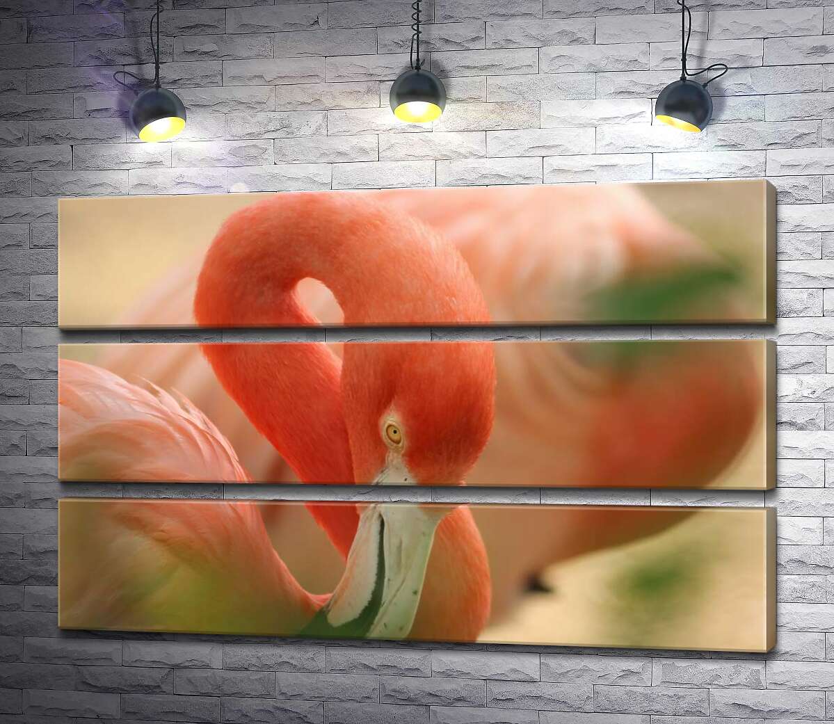 

Модульная картина ArtPoster Нежно-розовое оперение на изгибах шеи фламинго 130x81 см Модуль №13