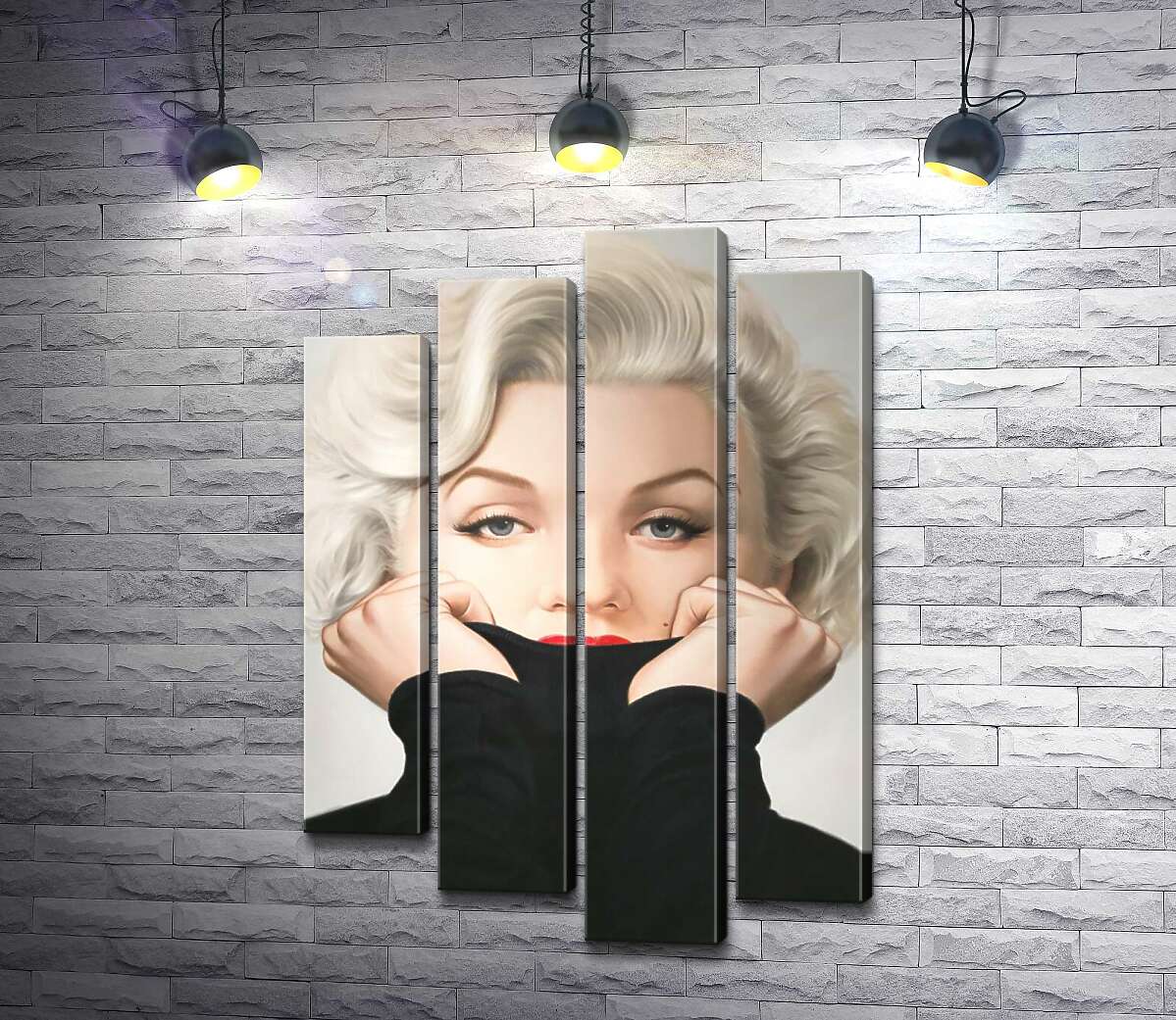 

Модульная картина ArtPoster Нежный портрет Мэрилин Монро (Marilyn Monroe) в черном свитере 100x147 см Модуль №21