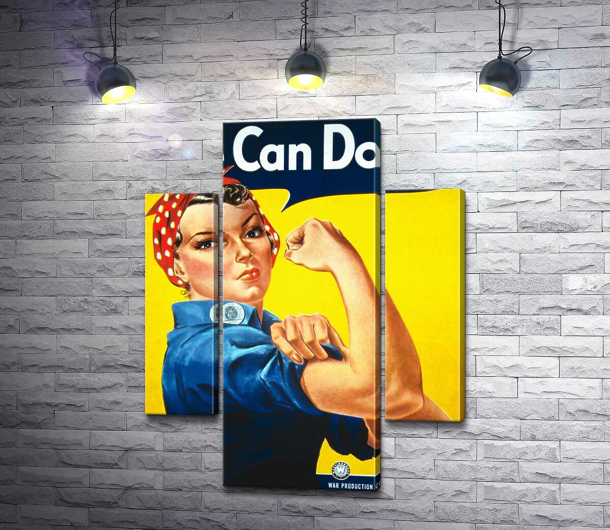 

Модульная картина ArtPoster Мы можем это сделать (We Can Do It) – Джей Говард Миллер (J. Howard Miller) 80x104 см Модуль №7