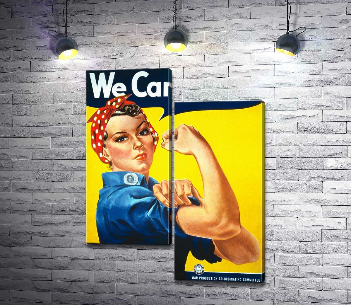 

Модульная картина ArtPoster Мы можем это сделать (We Can Do It) – Джей Говард Миллер (J. Howard Miller) 130x169 см Модуль №5