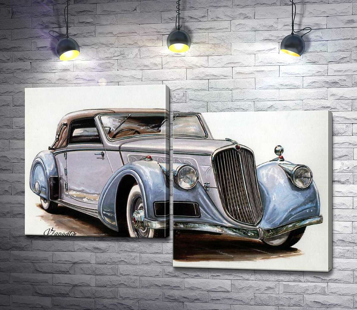 

Модульная картина ArtPoster Небесно-голубой автомобиль Tatra 52 100x67 см Модуль №5