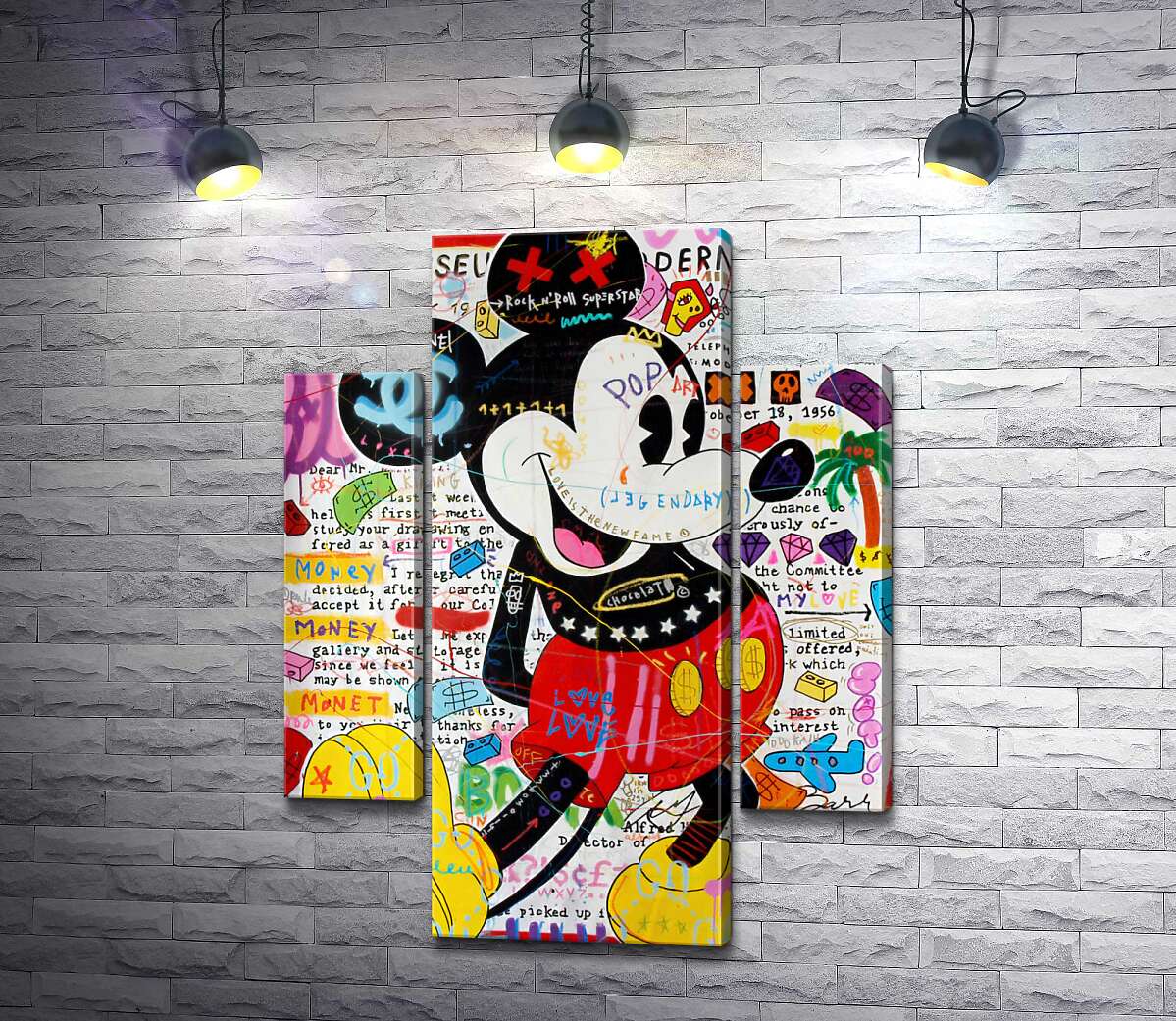 

Модульная картина ArtPoster Музейный Микки (Musey Mickey) - Джисбар 131x173 см Модуль №7