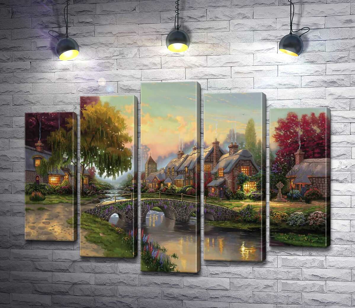 

Модульная картина ArtPoster Мост из брусчатки (Cobblestone Bridge) – Томас Кинкейд (Thomas Kinkade) 130x97 см Модуль №26