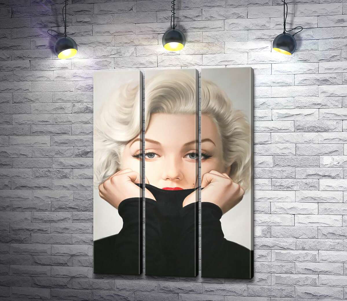 

Модульная картина ArtPoster Нежный портрет Мэрилин Монро (Marilyn Monroe) в черном свитере 60x88 см Модуль №11