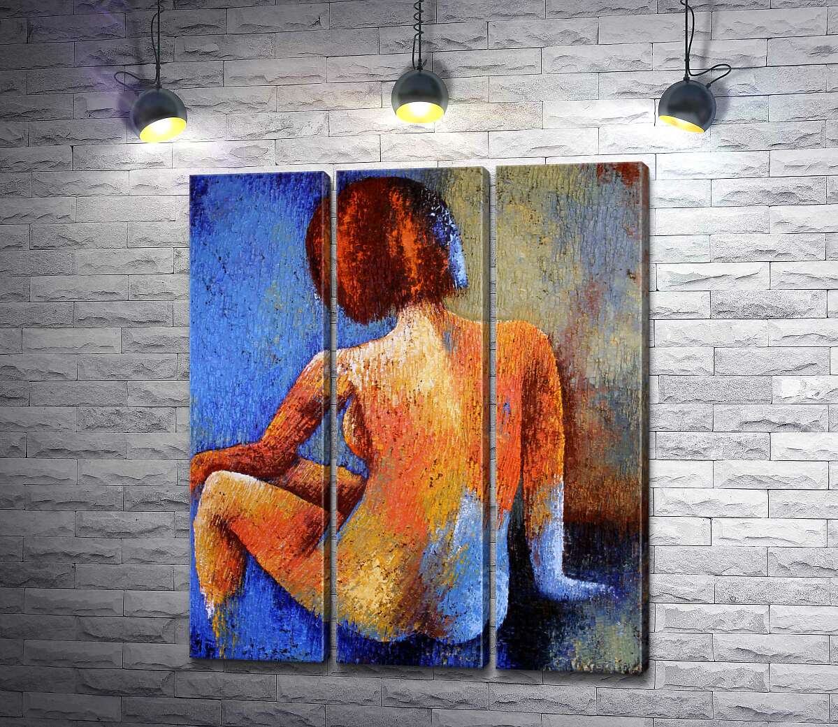 

Модульная картина ArtPoster Обнаженный силуэт девушки с каре 132x158 см Модуль №11