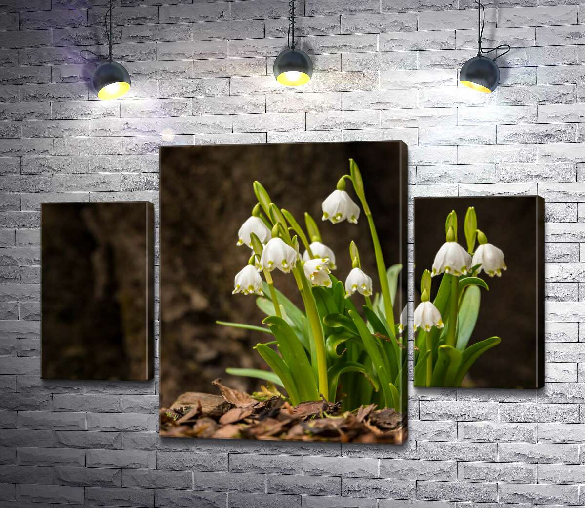 

Модульная картина ArtPoster Нежные цветы-колокольчики весенних белоцветов 100x69 см Модуль №7