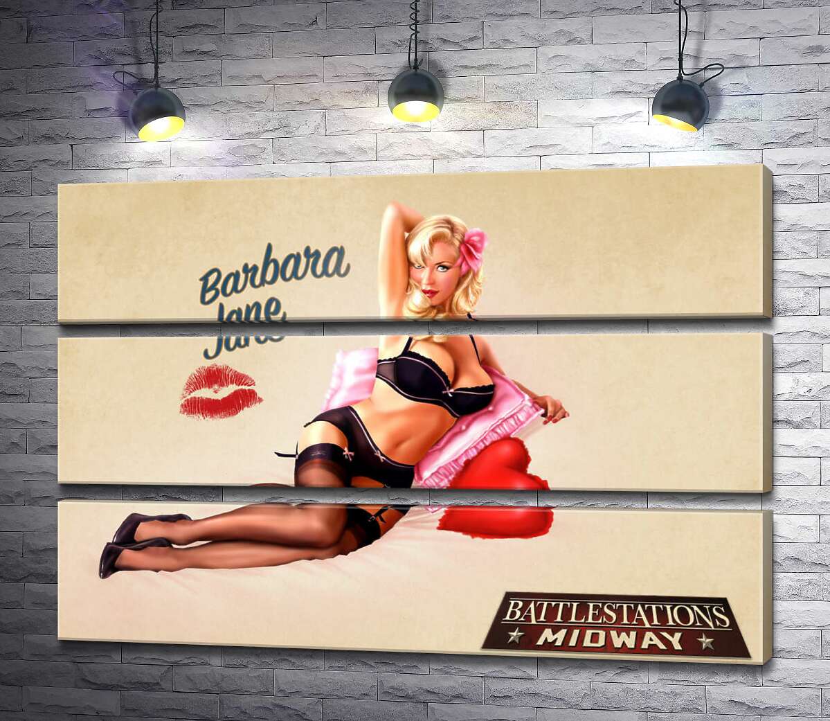 

Модульная картина ArtPoster Обольстительная Барбара Джейн лежит на подушках 100x69 см Модуль №13