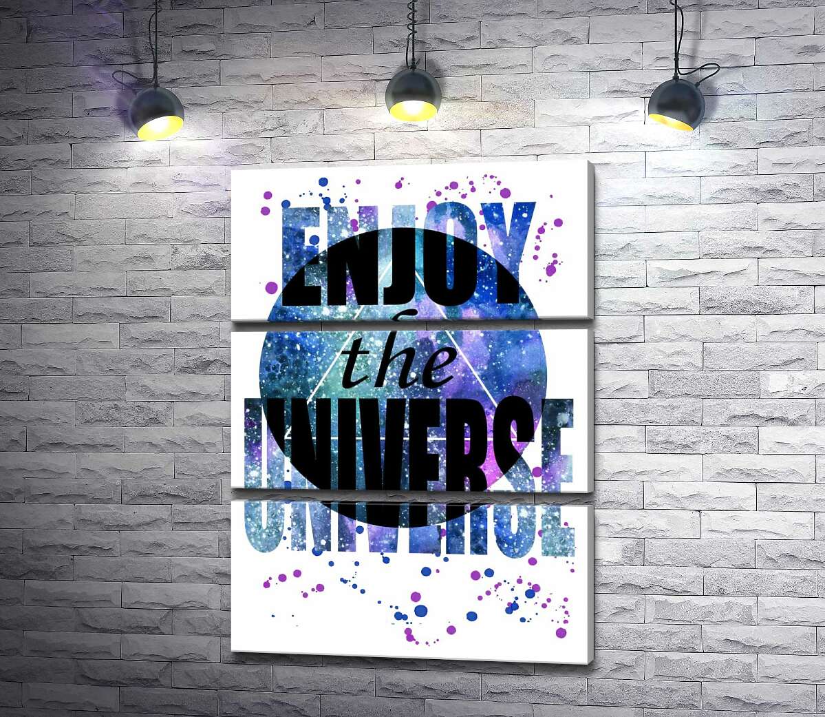 

Модульная картина ArtPoster Надпись "enjoy the universe" на круглом фоне 100x138 см Модуль №13