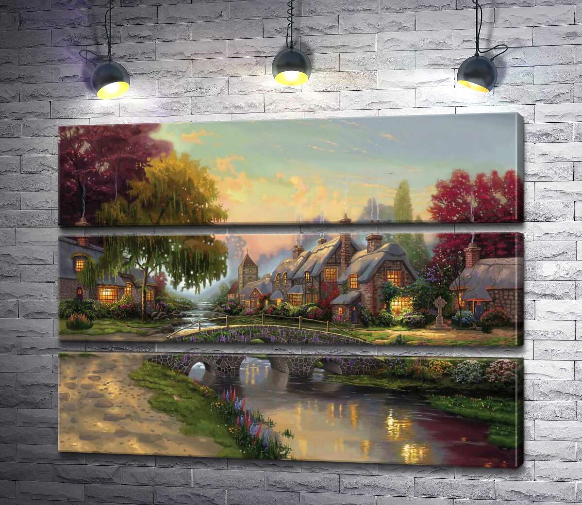 

Модульная картина ArtPoster Мост из брусчатки (Cobblestone Bridge) – Томас Кинкейд (Thomas Kinkade) 100x75 см Модуль №13
