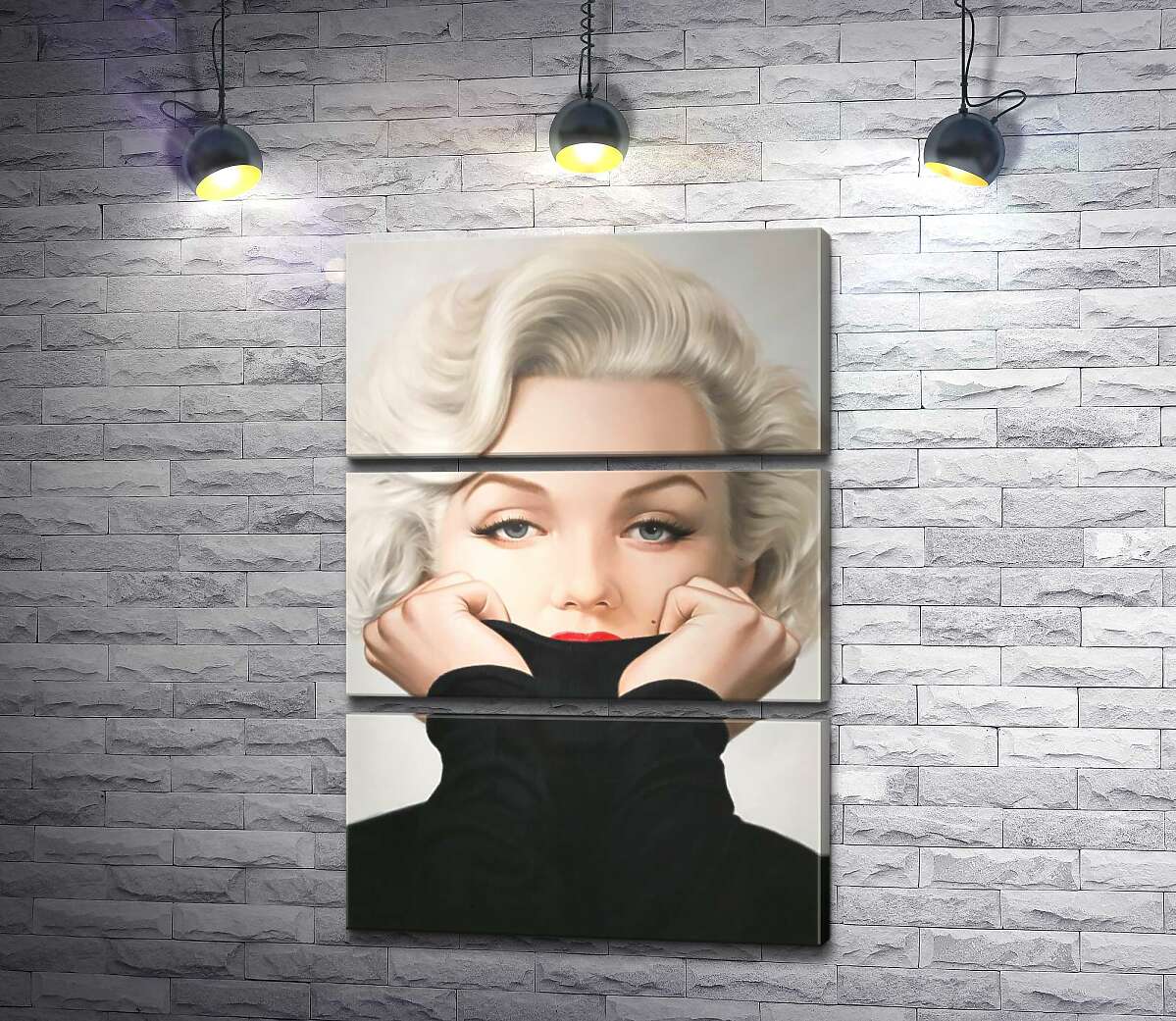 

Модульная картина ArtPoster Нежный портрет Мэрилин Монро (Marilyn Monroe) в черном свитере 50x75 см Модуль №13