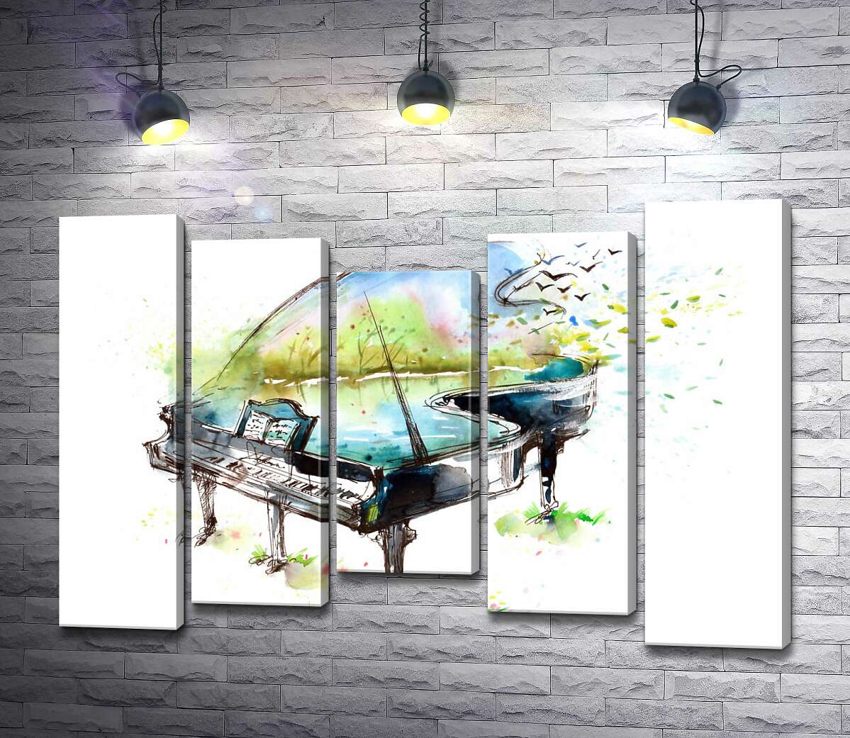 

Модульная картина ArtPoster Нежная голубизна озера в рояле 100x71 см Модуль №28