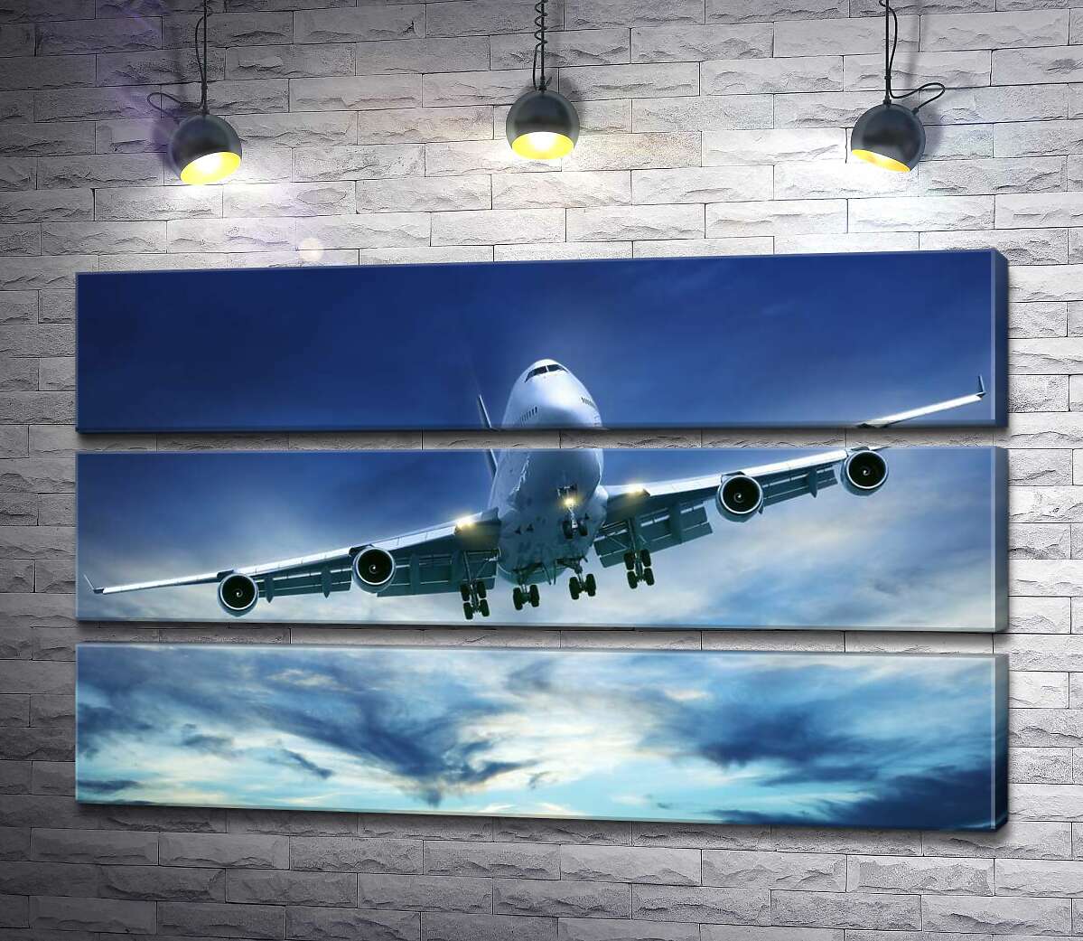 

Модульная картина ArtPoster На посадку: американский самолет "Jumbo Jet" 101x60 см Модуль №13