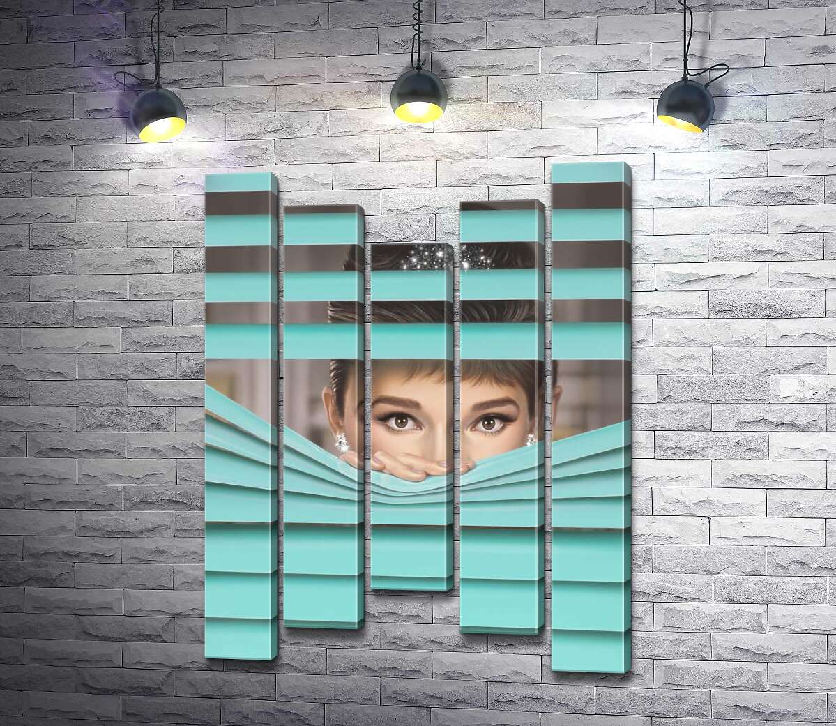 

Модульная картина ArtPoster Одри Хепбёрн (Audrey Hepburn) в роли героини фильма "Завтрак у Тиффани" (Breakfast at Tiffany's) 130x184 см Модуль №28