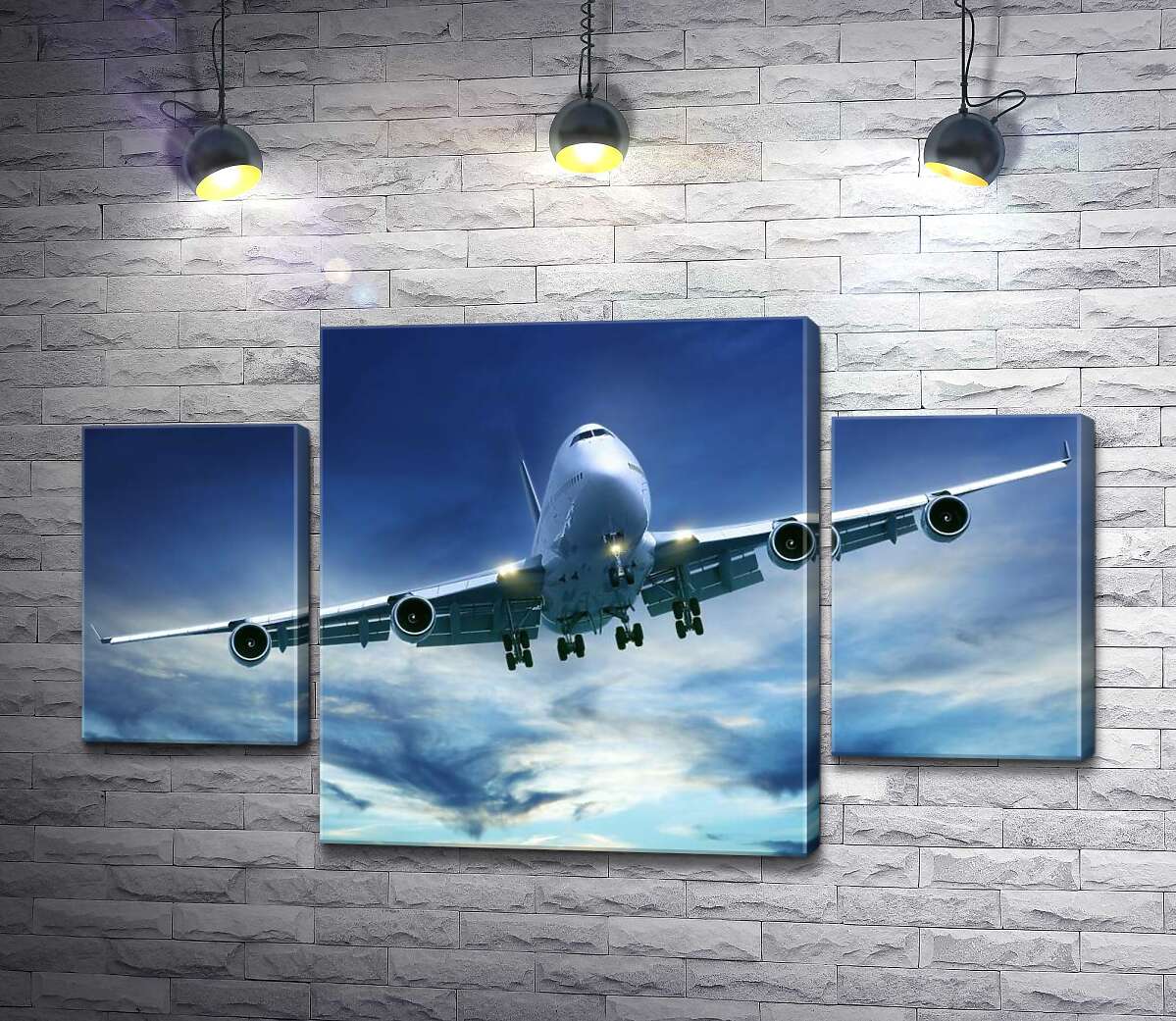 

Модульная картина ArtPoster На посадку: американский самолет "Jumbo Jet" 80x49 см Модуль №7